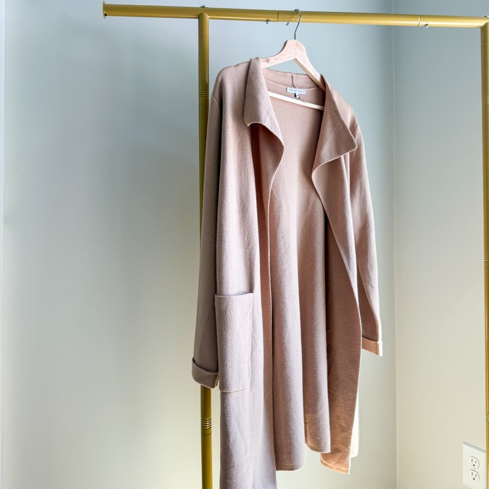 LNWOT Tempo Paris Tan Open Front Cardigan
